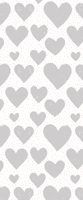 Roller blind for window Gray hearts