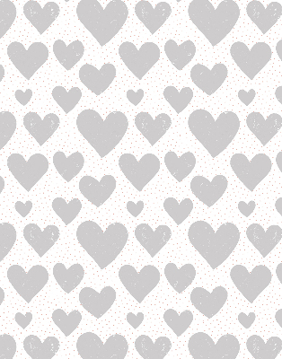 Roller blind for window Gray hearts