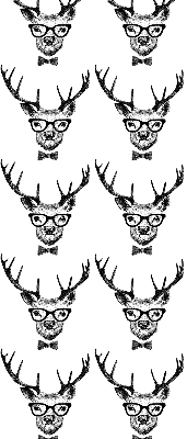 Roller blind for window Reindeer with glasses