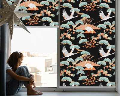 Kitchen roller blind Flying heron