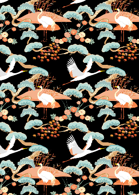 Kitchen roller blind Flying heron