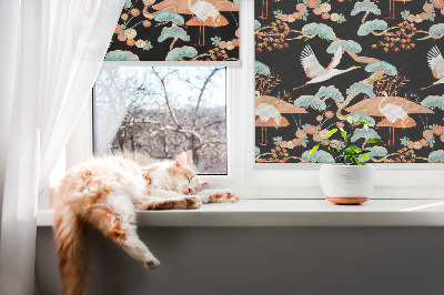 Kitchen roller blind Flying heron