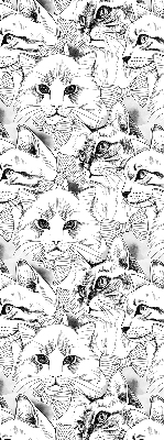 Roller blind Drawn cats