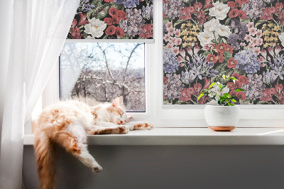 Window blind Colorful flowers