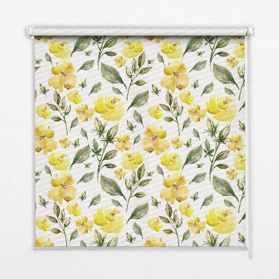 Window blind Yellow flowers