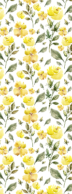 Window blind Yellow flowers