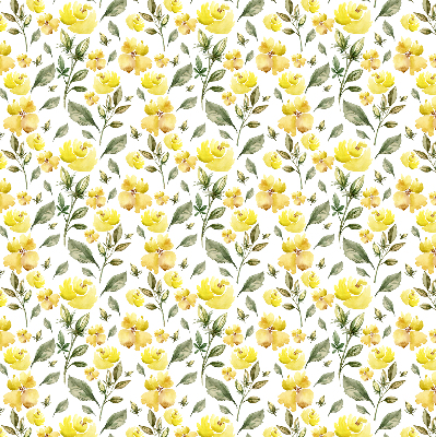 Window blind Yellow flowers