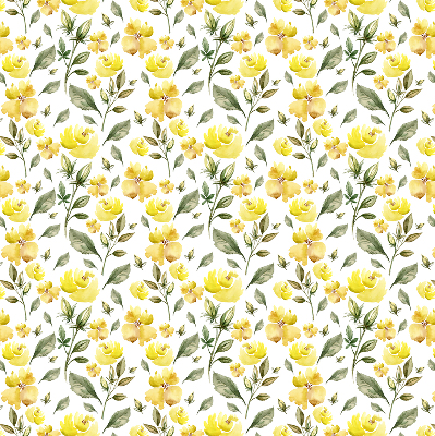 Window blind Yellow flowers