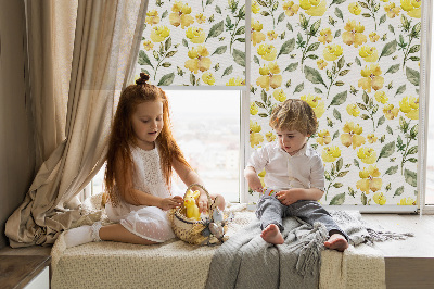 Window blind Yellow flowers