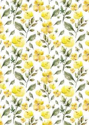 Window blind Yellow flowers