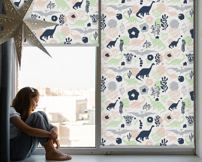 Window blind Colorful dinosaurs