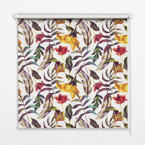 Window blind Colorful flowers