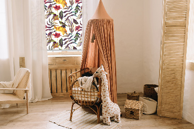 Window blind Colorful flowers