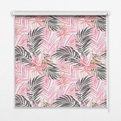 Window blind Pink and black leaves