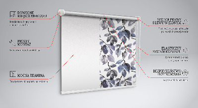 Daylight roller blind Dark leaves