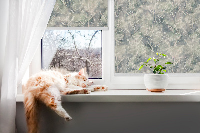 Kitchen roller blind Sketch of the plant on a colorful background