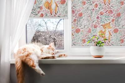 Kitchen roller blind Animals and plants