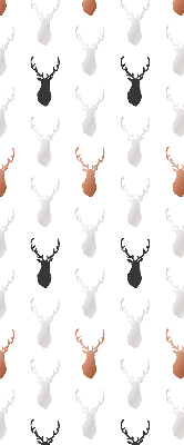 Roller blind for window Drawn deer heads