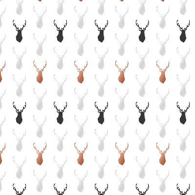 Roller blind for window Drawn deer heads