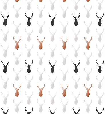 Roller blind for window Drawn deer heads