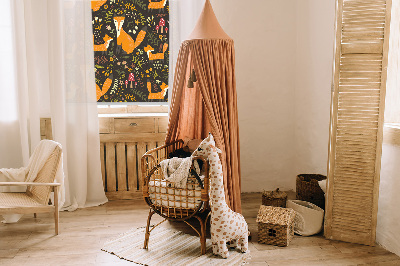 Daylight roller blind Foxes and plants