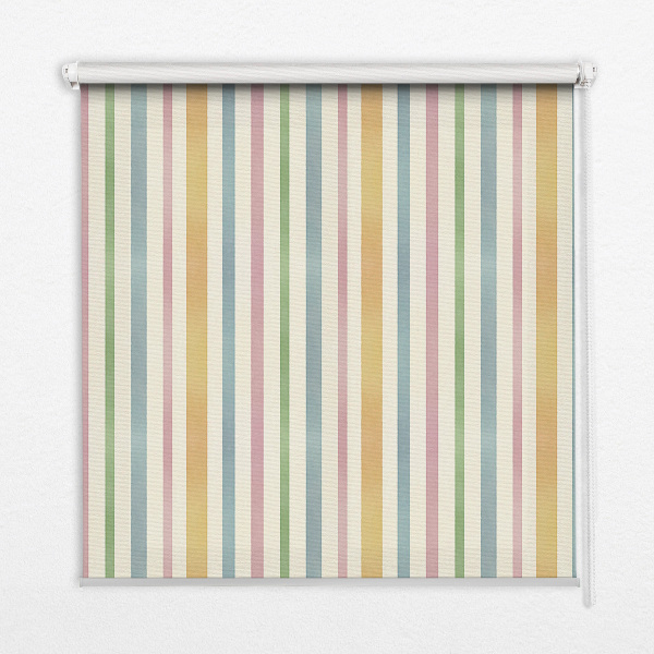 Daylight roller blind Colorful straps vertically