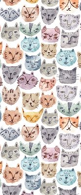 Daylight roller blind Colorful faces of cats