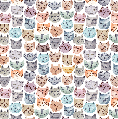 Daylight roller blind Colorful faces of cats