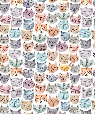 Daylight roller blind Colorful faces of cats