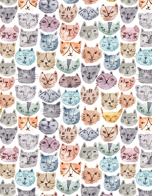 Daylight roller blind Colorful faces of cats