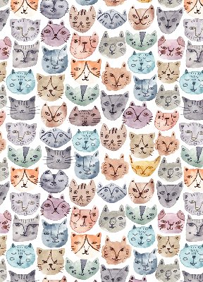 Daylight roller blind Colorful faces of cats