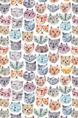 Daylight roller blind Colorful faces of cats