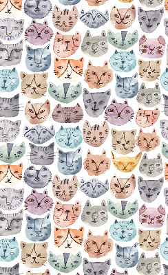 Daylight roller blind Colorful faces of cats