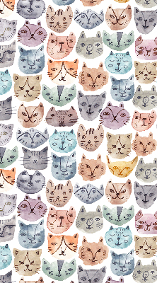 Daylight roller blind Colorful faces of cats