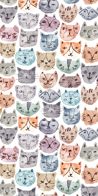 Daylight roller blind Colorful faces of cats