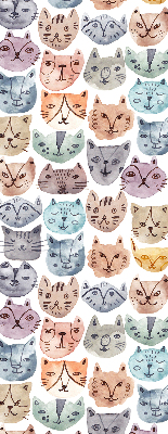 Daylight roller blind Colorful faces of cats