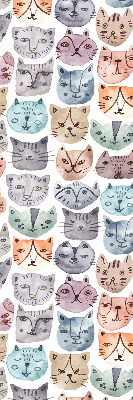 Daylight roller blind Colorful faces of cats