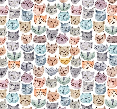 Daylight roller blind Colorful faces of cats