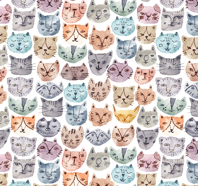 Daylight roller blind Colorful faces of cats