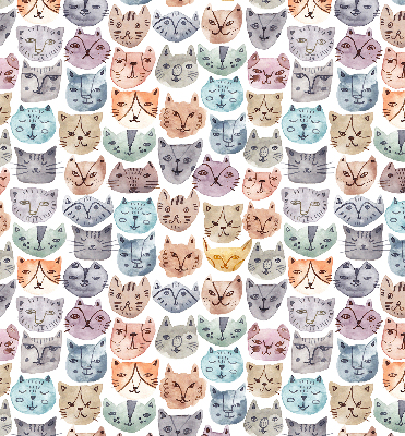 Daylight roller blind Colorful faces of cats