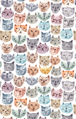 Daylight roller blind Colorful faces of cats