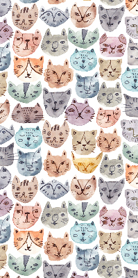 Daylight roller blind Colorful faces of cats