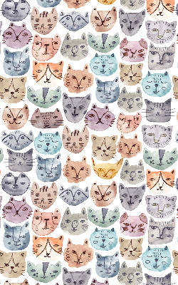 Daylight roller blind Colorful faces of cats