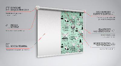 Daylight roller blind Winter animals