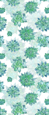 Daylight roller blind Green flowers