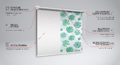 Daylight roller blind Green flowers