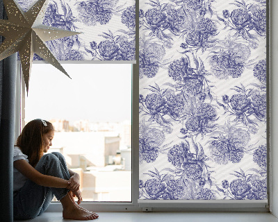 Daylight roller blind Blue bouquet