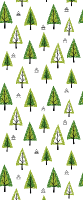 Window blind Drawn forest