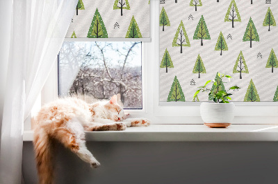 Window blind Drawn forest