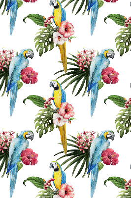 Window blind Parrot on flowers